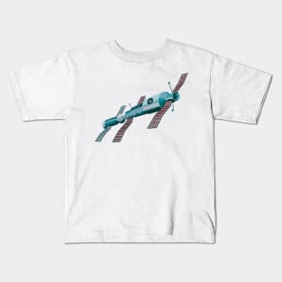 Vintage Soviet  Space Station Retro Kids T-Shirt